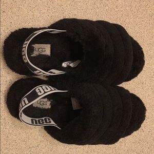 Black UGG slippers
